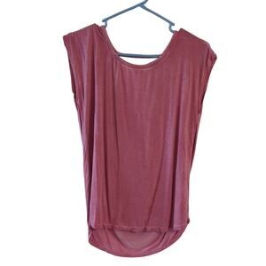 EUC Cable & Gauge Draped Back Top, M
